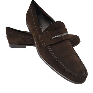 TOD'S Men's Brown Suede Loafers Size 9.5 Excellent Condition